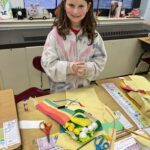 Girl doing project